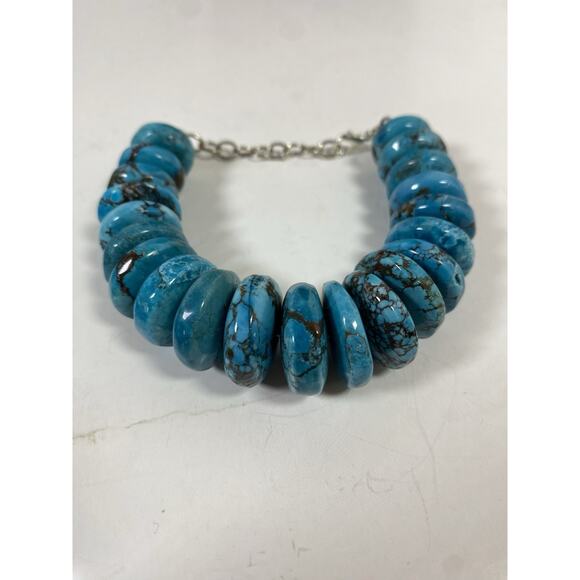 Vintage Native American Navajo Turquoise Necklace & Bracelet Set - Picture 3 of 9